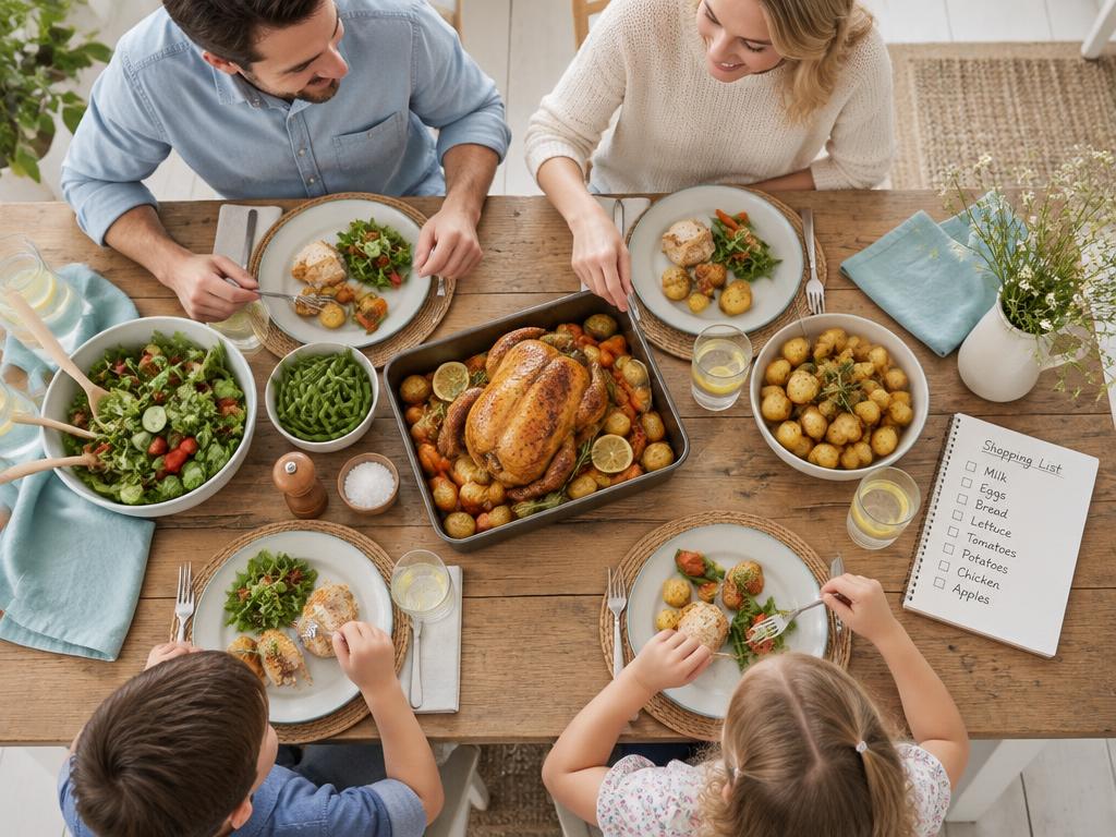 Plat familial préparé à partir de produits en promotion